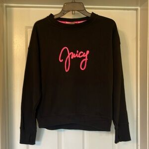 Juicy Couture Sport - light weight crewneck black sweatshirt with logo - Size S